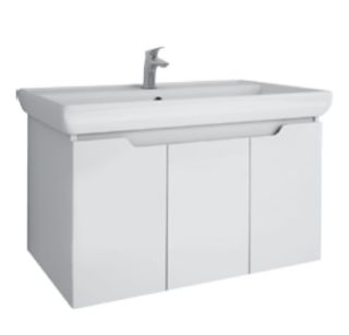 Тумба под раковину Dreja Q (D) 99.1003 80 см  подвесная Белый глянец